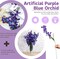 16 Pieces 27 Inches Artificial Purple Blue Orchid Faux Flowers Purple Orchids Silk Flowers for Wedding Dinning Home Restaurant Decoration Bridal Bouquet Corsage Boutonniere Wreath Decor